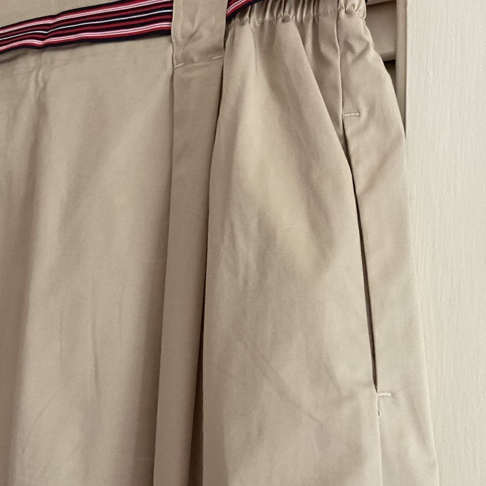 Tommy HILFIGER BEIGE COTTON FRONT BUTTONS BELTED COTTON SKIRT SIZE US 14 - Picture 8 of 15